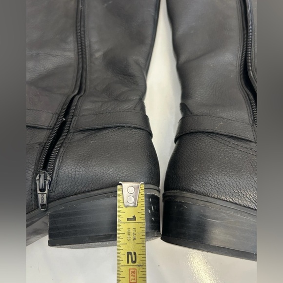 Ralph Lauren Women’s Sz 7.5B Boots Black Leather RLL McLeod Riding Pebble - Picture 13 of 16